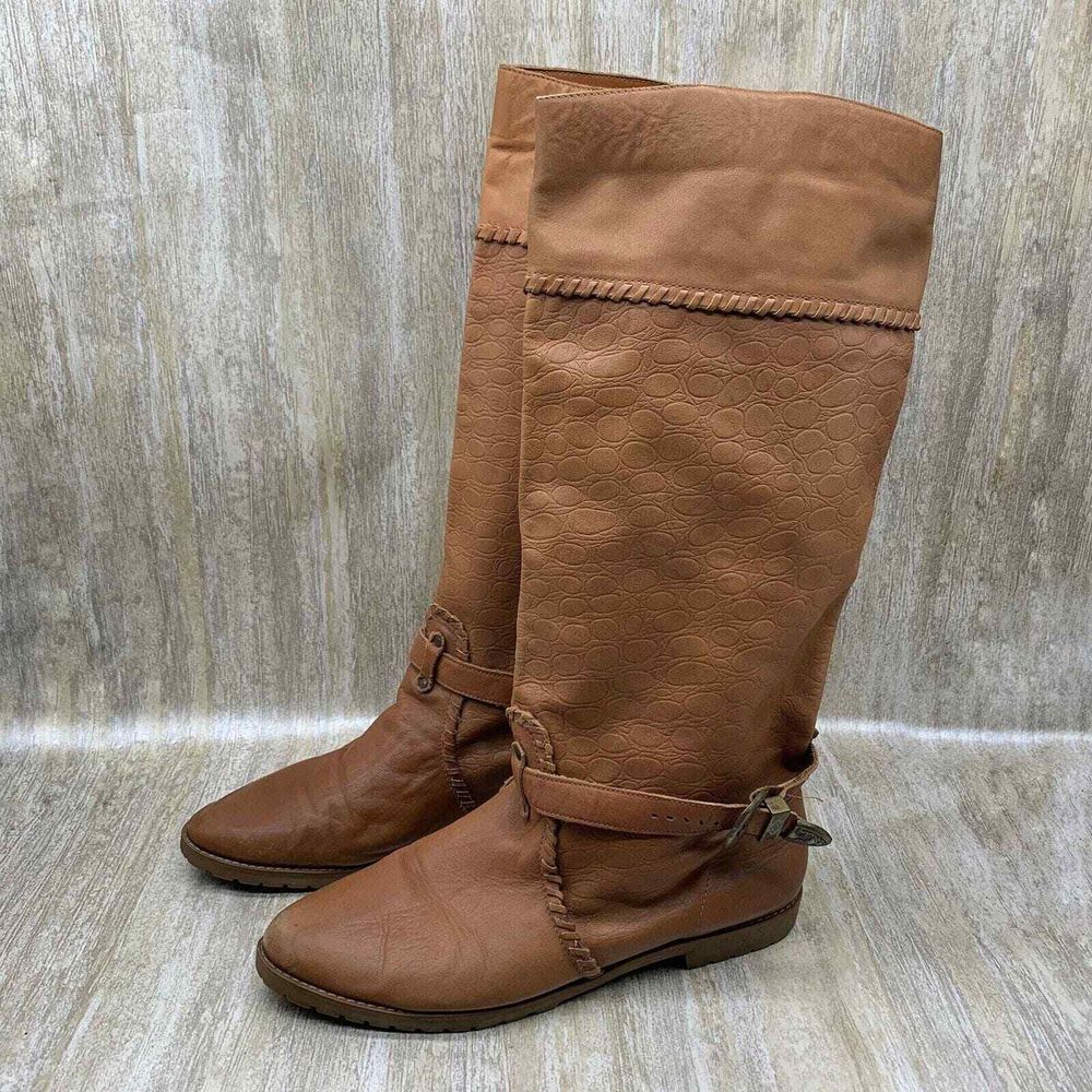 VIntage TEXAS‎ Women Imperial Brown Knee High Cowboy Boots MADE in USA Womens 6
